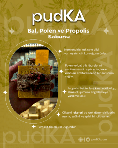 pudKA Bal, Polen ve Propolis Sabunu, Doğal ve El Yapımı
