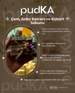 pudKA Çam, Ardıç Katranı ve Kükürt Sabunu, Doğal ve El Yapımı