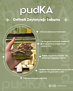 pudKA Defneli Zeytinyağı Sabunu, Doğal ve El Yapımı
